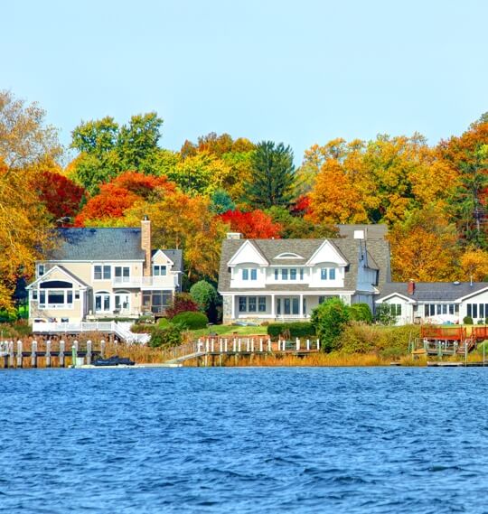 Houses on the water