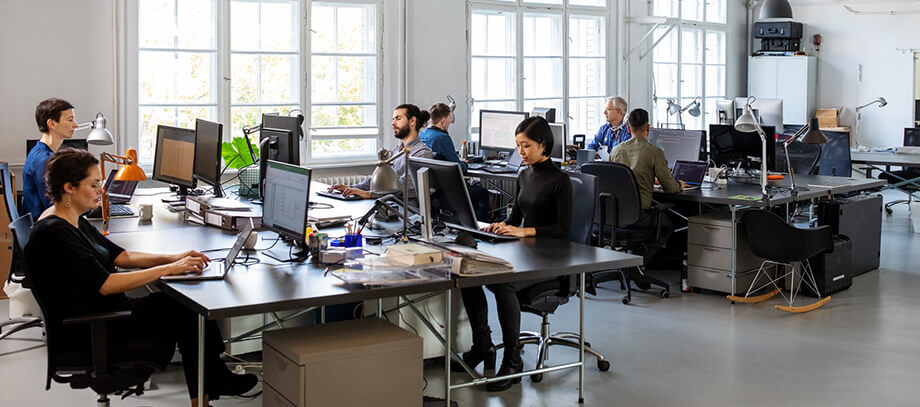 Busy, Modern Office Space