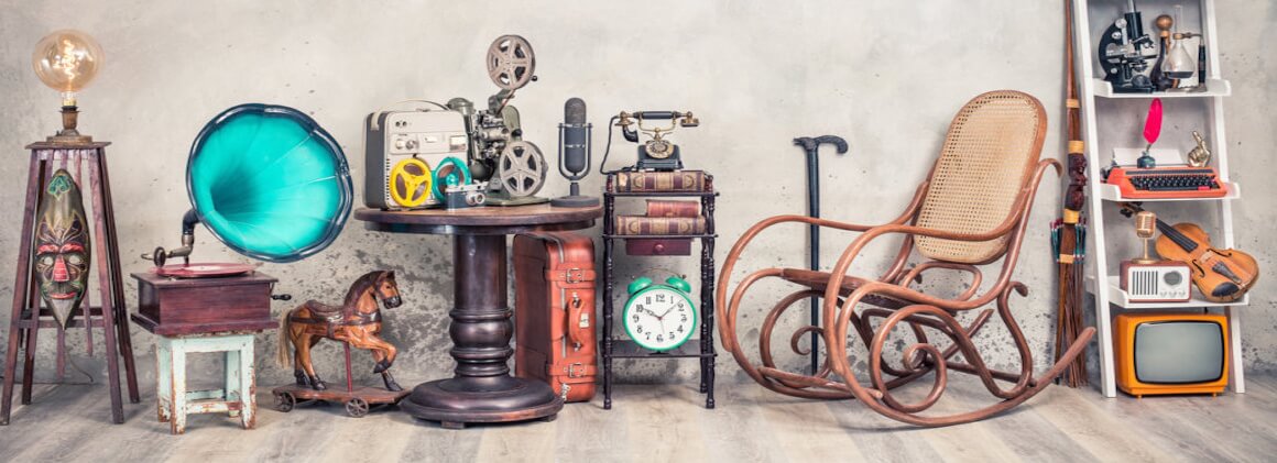 art and collectables in a room