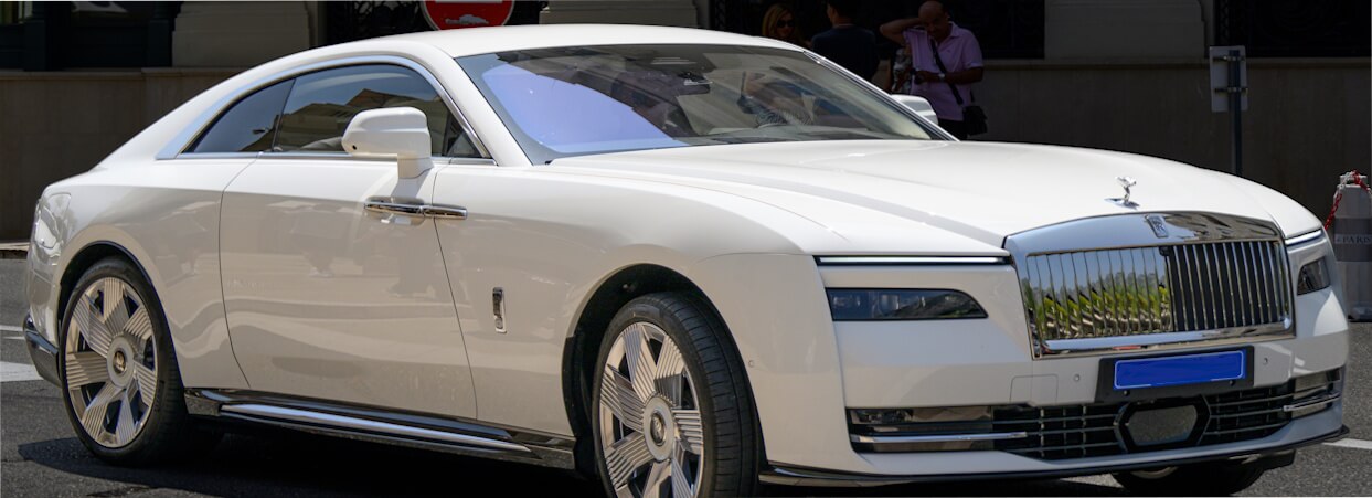 Beautiful White 2 door Rolls Royce